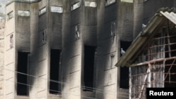 The turbine hall of Baksan hydroelectric power station, damaged in an attack in July