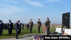 Serbian President Boris Tadic pays his respects to the more than 200 victims killed by Belgrade-led troops in 1991 near Vukovar, Croatia.