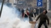 Kosovo Police Teargas Albanian Protesters