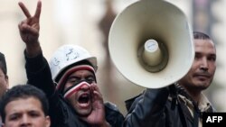 Anti-government protesters in Egypt