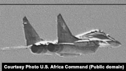 The United States posted 15 photographs of what it said were the Russian jets in Libya.