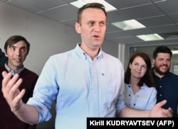 Russian opposition leader Aleksei Navalny in Moscow on July 7.