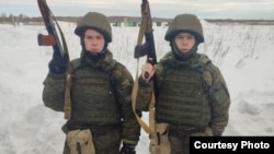 Russian conscripts Konstantin (right) and Dmitry Reshka, 20, were called up in November 2023 for military service, but the twin brothers had no intention of serving for longer than the required year.