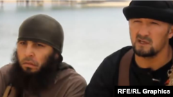 Dilovar Dodoev (left) has been frequently shown posing next to Gulmurod Halimov (right), a former Tajik colonel who is one of Islamic State's most notable international recruits.