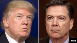 U.S. President Donald Trump (left) and former FBI Director James Comey (composite file photo)