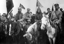 Russian communist cavalry on its way to fight Polish forces