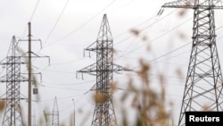 High-voltage power lines in Minsk on June 28