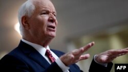 The report was authored by staffers working for Democratic members of the Senate Foreign Relations Committee, and commissioned by the panel's lead Democrat, Ben Cardin (pictured), an outspoken critic of the Kremlin.