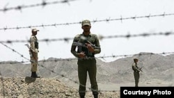 Iranian soldiers patrolling in the Sistan Baluchistan province