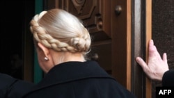 Former Prime Minister Yulia Tymoshenko entering the state prosecutor's office in Kyiv in late December.