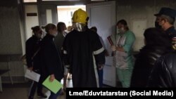 Zelenodolsk administrators said the fire erupted in the vascular ward of the city's Central District Hospital.