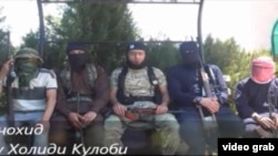 A video grab of Tajik youth purportedly fighting in Syria.