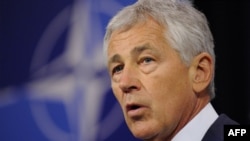 US Secretary of Defense Chuck Hagel says U.S. military forces are ready to take action against Syria if President Barack Obama agrees such action.