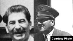 Josef Stalin (left) and Adolf Hitler