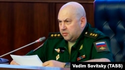 The British Defense Ministry also noted that the head of the Russian Aerospace Forces, General Sergei Surovikin, had not been seen since the abortive mutiny by the Wagner Group of mercenaries. (file photo)