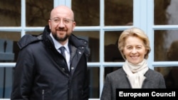 European Council President Charles Michel and European Commission President Ursula von der Leyen (file photo)