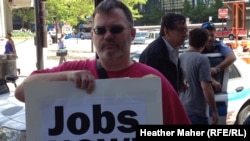 Chicago protester Bryan Pfiefer