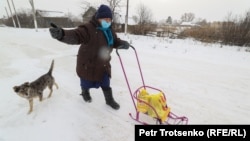 “I can literally see Russia from my backyard," says villager Nina Ivanovna.