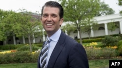 Donald Trump Jr. attends a White House events in Washington, D.C., in April.