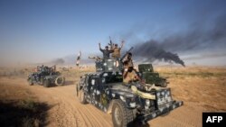 Iraqi pro-government forces advance towards the city of Fallujah, as part of a major assault to retake the city from Islamic State on May 23. 