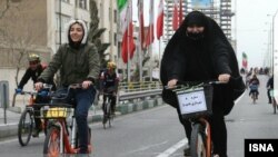 In many cities, including Tehran, an increasing number of women have been riding bikes in recent years.