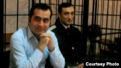 Opposition activist Baxtiyar Haciyev in a Baku court in April