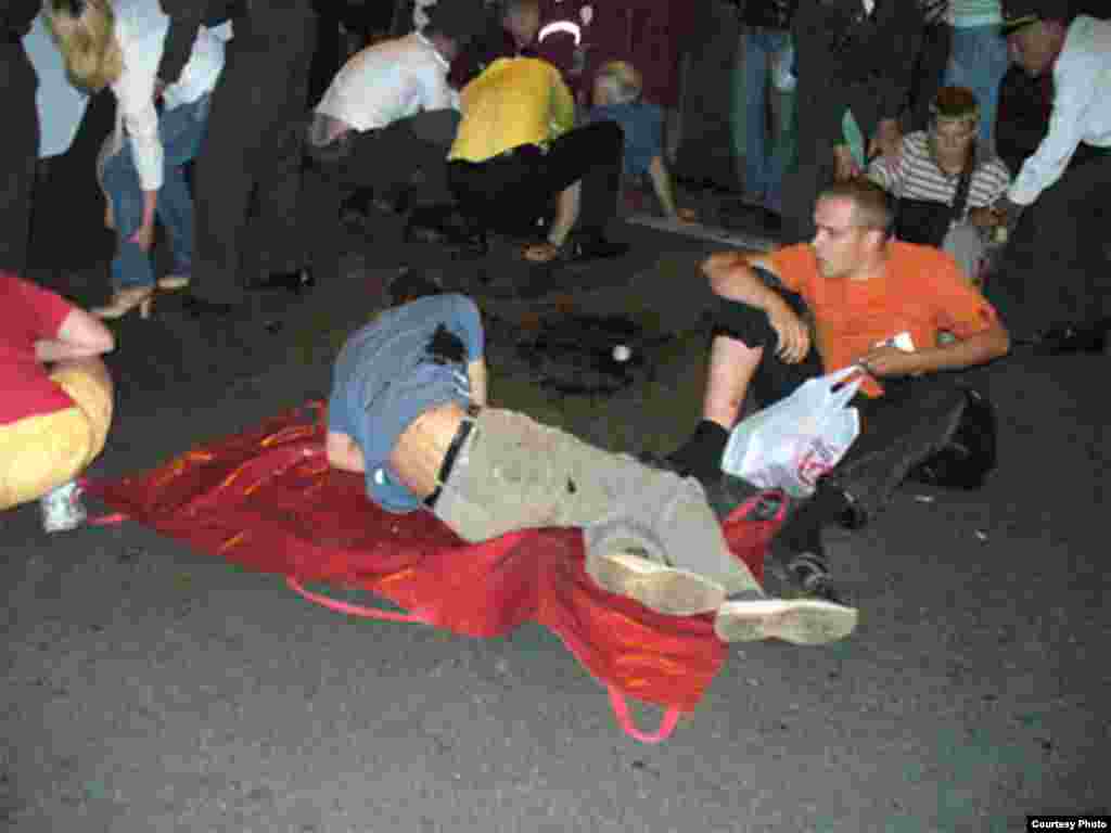 Most of the injured were young revelers, many of whom did not hear the blast above the noise and fireworks. 