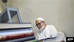 Grand Ayatollah Hossein Ali Montazeri, who was once a designated successor to Iranian revolutionary leader Ayatollah Ruhollah Khomeini, at his home in Qom in 2005.