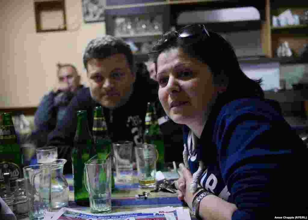 The discussion gained intensity as the beer flowed.&nbsp;Litsa&nbsp;Chroni&nbsp;runs the taverna&nbsp;and is fearful for the future of her town if the migrants remain stranded in&nbsp;Moria&#39;s&nbsp;olive groves. &quot;It will be the law of the jungle; we will be forced out,&quot; she said, before adding, &quot;Just let them&nbsp;leave&nbsp;one church.&nbsp;At least this.&quot;