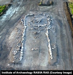 A general view of Bronze Age structures at Kurgan Fountain 1 in November 2017.