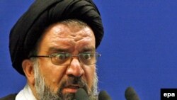 Ayatollah Ahmad Khatami speaking at Friday Prayers