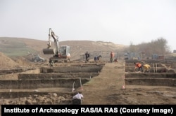 Excavation work at the Kosh-Kuyu settlement near Kerch in November 2017.