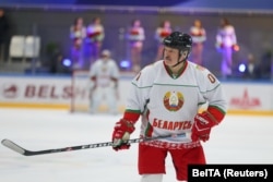 Alyaksandr Lukashenka took part in an amateur ice hockey game in April 2020 even as the coronavirus continued to spread.