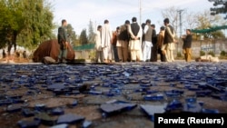 The site of a suicide attack in Jalalabad that killed five police officers in March.