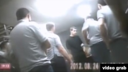 A still from one of the videos apparently showing the abuse of inmates -- Vladimer Bedukadze says he filmed the videos "for one year or more, in 2011 and 2012."