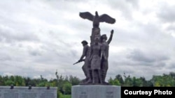 The new memorial to Polish forces at the National Memorial Arboretum in central England (photo by Jacek Korzeniowski)