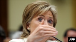 U.S. Secretary of State Hillary Clinton testifies before the House Foreign Affairs Committee hearing on "New Beginnings: Foreign Policy Priorities in the Administration," on April 22.