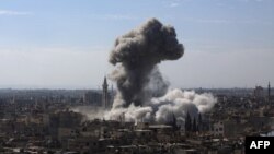 At least ten people were reported killed and dozens more wounded when an Islamist rebel group launched a heavy barrage of rockets into Damascus on February 5. (file photo)