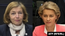 German Defense Minister Ursula von der Leyen (right) and French Defense Minister Florence Parly (composite file photo)