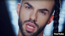 Slavko Kalezic is looking to win this year's Eurovision Song Contest with a tune and look that break many taboos in his native Montenegro.