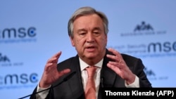 "For the first time since the end of the Cold War, we are now facing a nuclear threat, a threat of a nuclear conflict," UN Secretary-General Antonio Guterres told the Munich Security Conference on February 16.