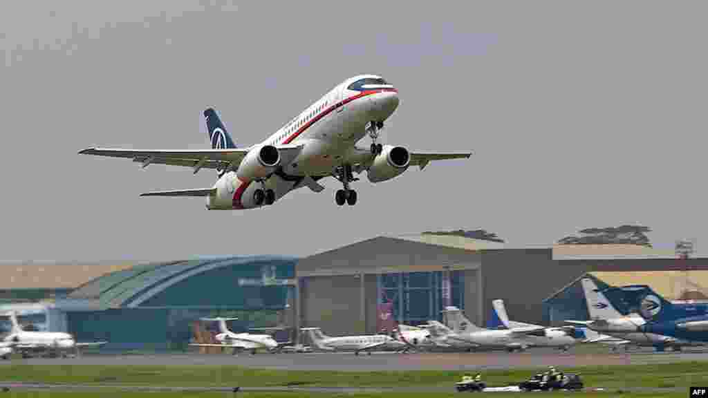 A handout photo of the Sukhoi Superjet 100 that crashed as it took off for a demonstration flight on May 9 from Jakarta&#39;s Halim Perdanakusuma Airport.