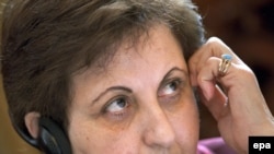 Shirin Ebadi spoke of what she called "a new definition of peace" as "calmness," not merely "the absence of war."