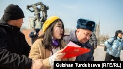 Hooligans Attack Women's Day Demonstration In Kyrgyzstan