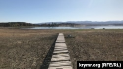 The waters of Crimea's Taigan reservoir, pictured in November 2019.