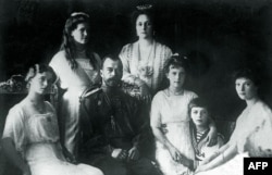 Tsar Nicholas II with his family in 1914, three years before they fell foul of the Bolshevik Revolution.