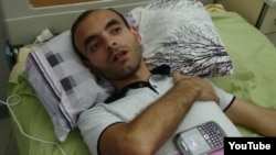 Rasim Aliyev in hospital before he died.