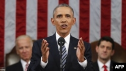 U.S. President Barack Obama delivers his final State of the Union address to a joint session of Congress in Washington on January 12.