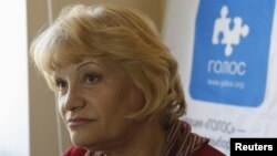 Liliya Shibanova, the director of the Russian election watchdog Golos (file photo)