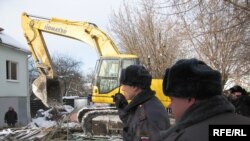 Houses being demolished in Rechnik in January.